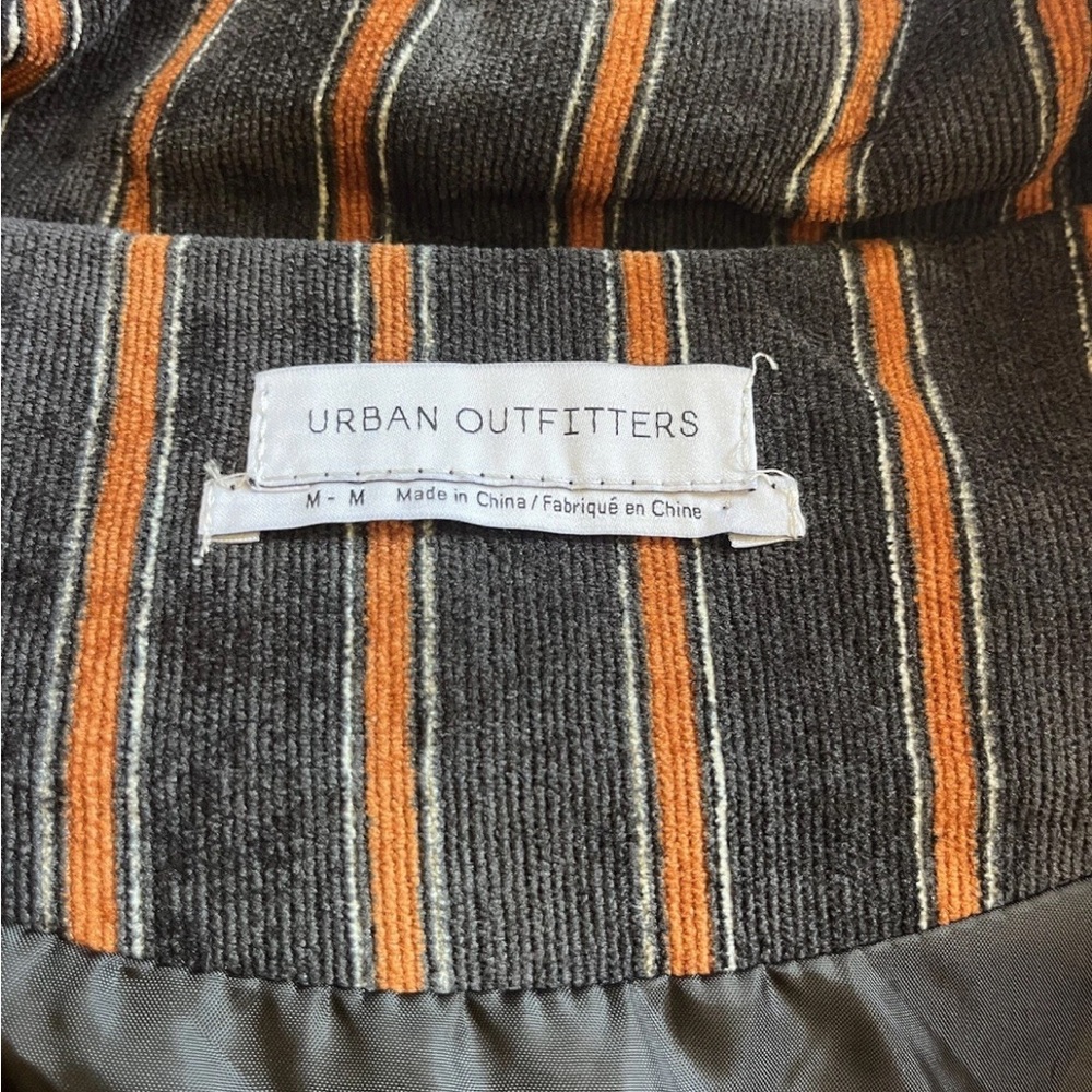 Urban Outfitters Arkansas Striped Corduroy Puffer Vest Women’s M Zip Up - Picture 5 of 11